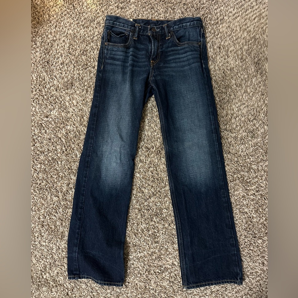 Abercrombie & Fitch Women’s/Kids Low Rise Dark Wash Straight Jeans